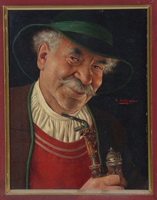 Lot 784 - Erwin Eichinger - A Good Drink, and A Good Smoke | oil