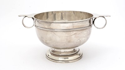 Lot 203 - An Edwardian/George V silver rose bowl.