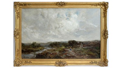 Lot 690 - John Falconar Slater - The Path of the River Foiled Against a Stormy Panoramic Landscape | oil
