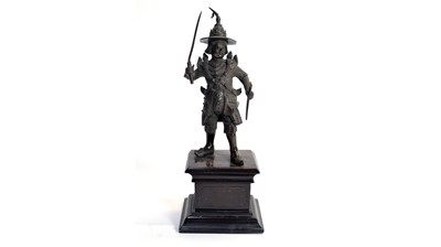 Lot 1059 - Artist Unknown: Chinese Warrior, bronze