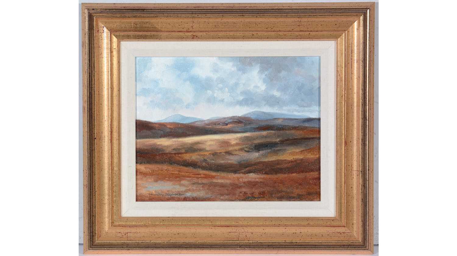 Lot 801 - Margery Stephenson - The Cheviot from St. Cuthbert's Way | oil