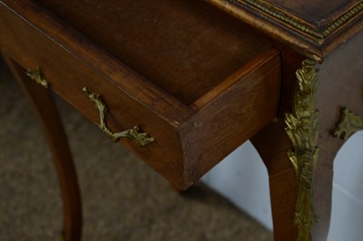 Lot 18 - A Louis XV style parquetry and gilt-metal mounted side table.