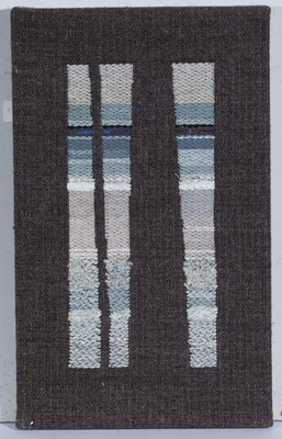 Lot 756 - Shirley Ross - Volanic Strata Triptych | needlepoint