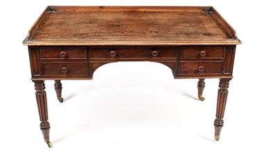 Lot 1162 - Manner of Gillows: A George IV mahogany dressing table.