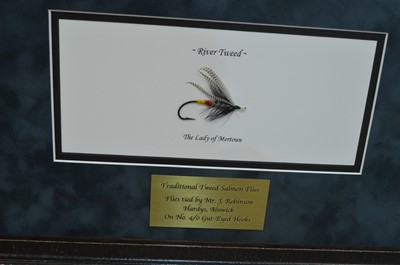 Lot 657 - Two framed displays of Traditional Salmon Flies tied by Mr. J. Robinson