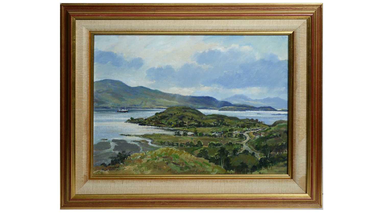 Lot 92 - Donald Shearer - Loch Alsh, inlet between the Isle of Skye and Northwest Scottish Highlands  | oil