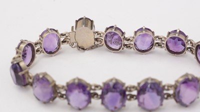 Lot 192 - A suite of amethyst jewellery, and a bracelet by Carolee.