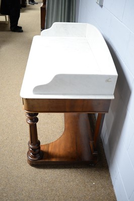 Lot 62 - A Victorian mahogany marble top washstand.