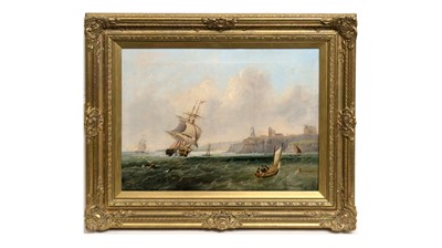 Lot 1077 - John Wilson Carmichael - Stormy Seas off Tynemouth | oil