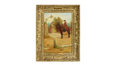 Lot 1098 - George Goodwin Kilburne - At the Gate | oil on panel