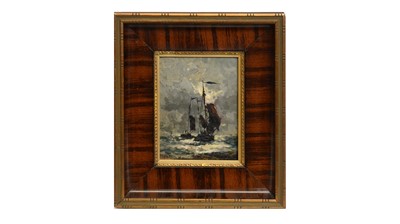 Lot 1080 - Frank Henry Mason - Night Sailing | oil