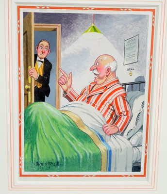 Lot 944 - Donald Fraser Gould McGill - Three humorous social cartoons | watercolour