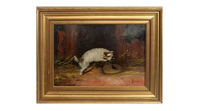 Lot 1133 - Follower of George Armfield - Ratting | oil