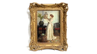 Lot 1027 - Francis Sydney Muschamp - Lovebird | oil