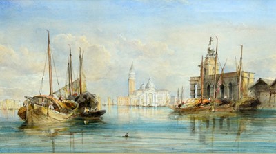 Lot 976 - Edward Tucker - A View of Venice, with a Distant View of San Giorgio Maggiore | watercolour