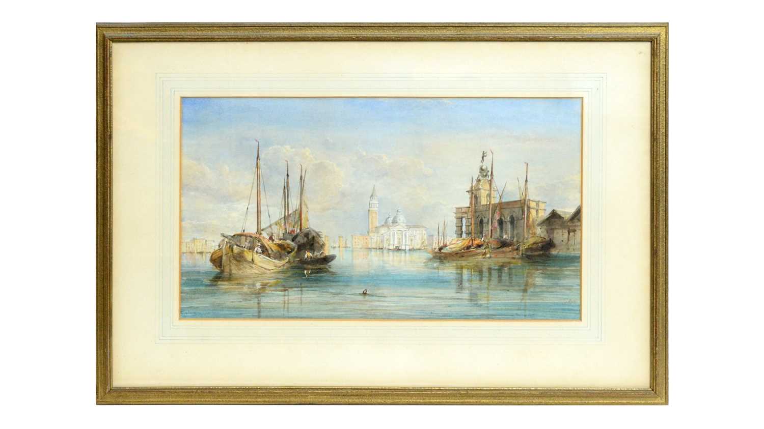 Lot 976 - Edward Tucker - A View of Venice, with a Distant View of San Giorgio Maggiore | watercolour