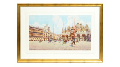 Lot 946 - Eugenio Bonivento - St Mark's, Venice | watercolour