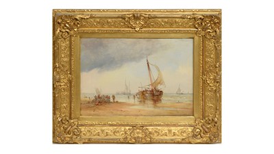 Lot 125 - George Chambers - Dutch Barges Unloading | oil