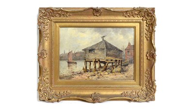 Lot 1093 - George Septimus Wood - Scullerman's Hut, North Shields | oil