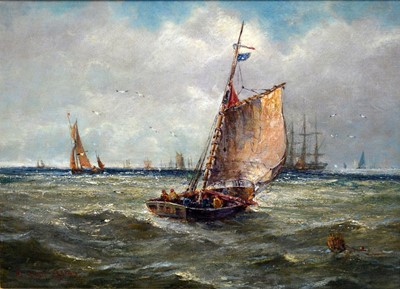 Lot 1095 - Charles Napier Hemy - Heading out to Sea | oil