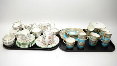 Lot 411 - A Minton ‘Haddon Hall’ pattern part tea service