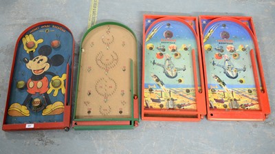 Lot 481 - A Mickey Mouse Bagatelle board and three others.