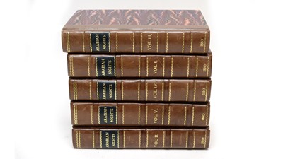 Lot 540 - Arabian Nights, translated by Edward Forster, with engravings by Robert Smirke, second edition, in five vols