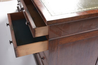 Lot 1110 - A large Victorian mahogany partners desk