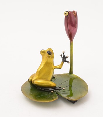 Lot 116 - Frogman bronze 'Water Lily'