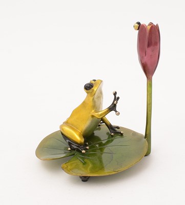 Lot 116 - Frogman bronze 'Water Lily'