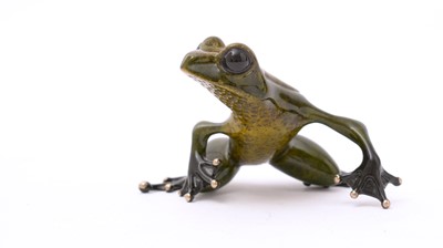 Lot 106 - Frogman enamelled bronze