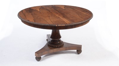 Lot 1106 - William IV rosewood tilt-action breakfast table