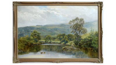 Lot 688 - Manner of Francis "Frank" Thomas Carter - A Quiet Fishing Spot | oil