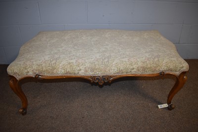 Lot 45 - A large Victorian stool; and a long stool.