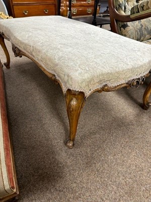 Lot 45 - A large Victorian stool; and a long stool.