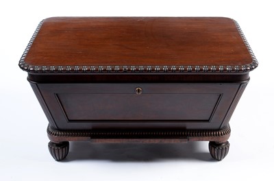 Lot 1107 - Manner of Gillows: a William IV mahogany cellarette.