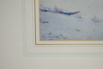 Lot 616 - William Baker - Snow Dusted Shepherd's Hut | watercolour