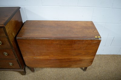 Lot 47 - A late 19th C mahogany chest; and drop leaf table.