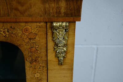 Lot 7 - A Victorian inlaid burr walnut and gilt-metal mounted pier cabinet.