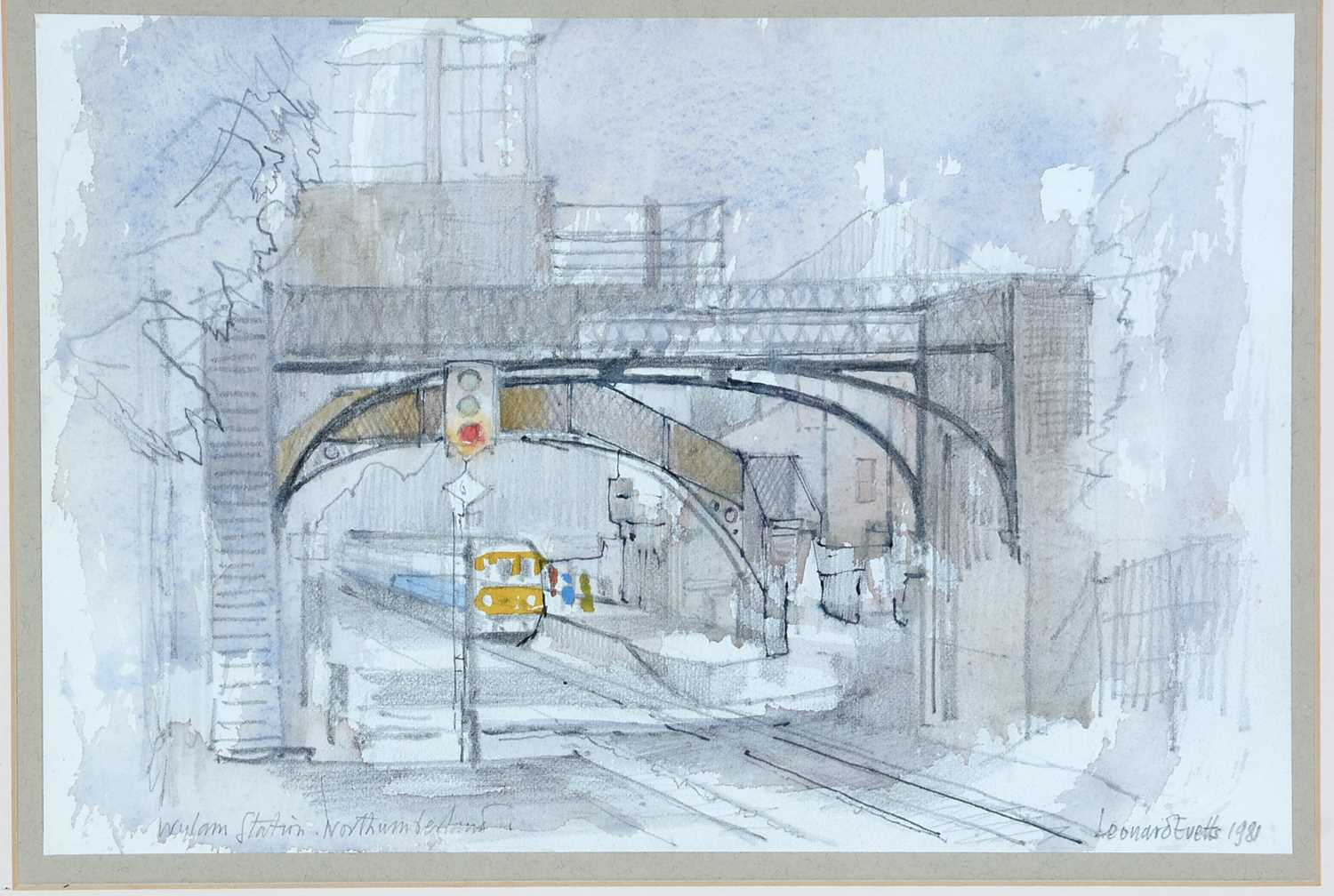Lot 29 - Leonard Charles Evetts - Wylam Station, Northumberland | watercolour