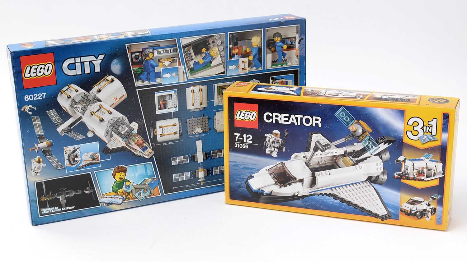 Lot 90 - LEGO City NASA's Lunar Gateway; and LEGO Creator Shuttle 3-in-1