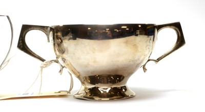 Lot 150 - A silver two handled sugar bowl, and a Georgian silver cream jug