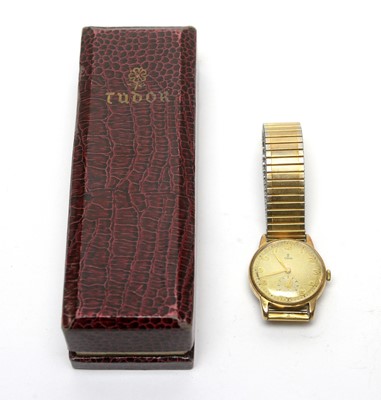 Lot 203 - A 9ct yellow gold cased Tudor wristwatch