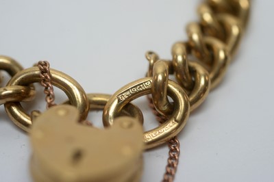 Lot 184 - A 9ct yellow gold curb link bracelet