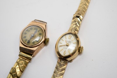 Lot 131 - A 9ct yellow gold Majax cocktail watch, and another.