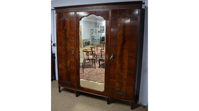 Lot 64 - Fine quality Sopwith & Co of Newcastle wardrobe and matching dressing table.