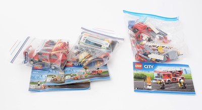 Lot 93 - Two LEGO City Fire Engine sets, 60107 and 60214