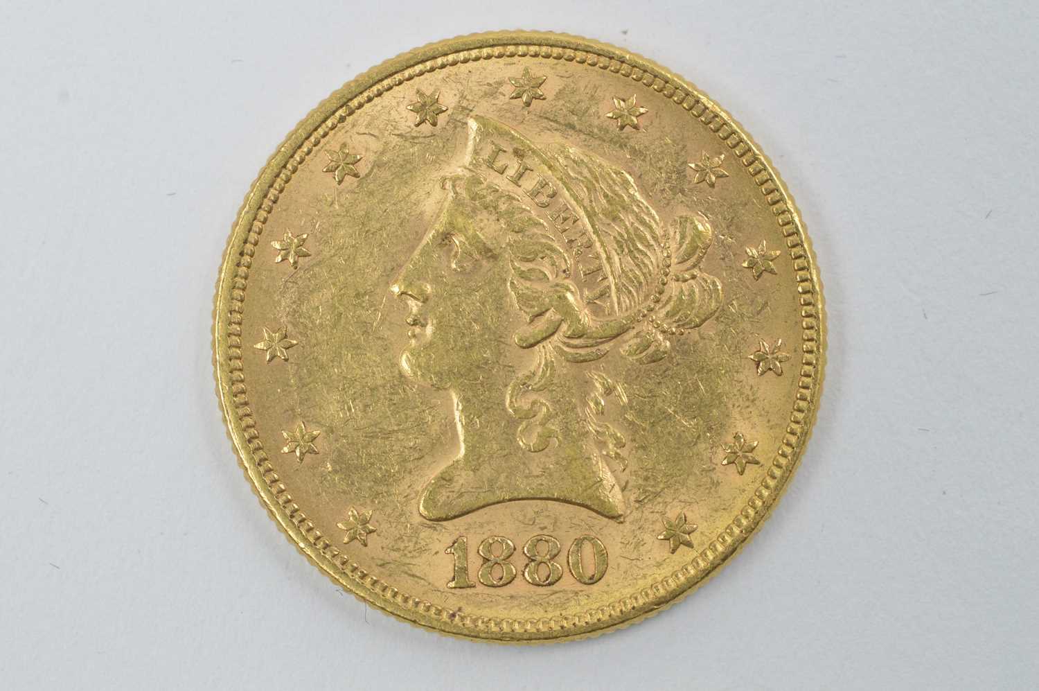 Lot 951 - United States of America gold ten dollar, 1880.