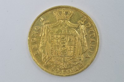 Lot 934 - Italy Napoleon I gold 40 Lire, 1814, Milan mint.