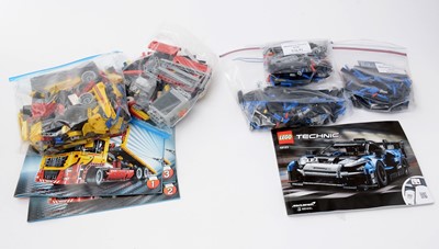 Lot 103 - LEGO TECHNIC Flatbed Truck, 8109; and McLaren Senna GTR, 42123